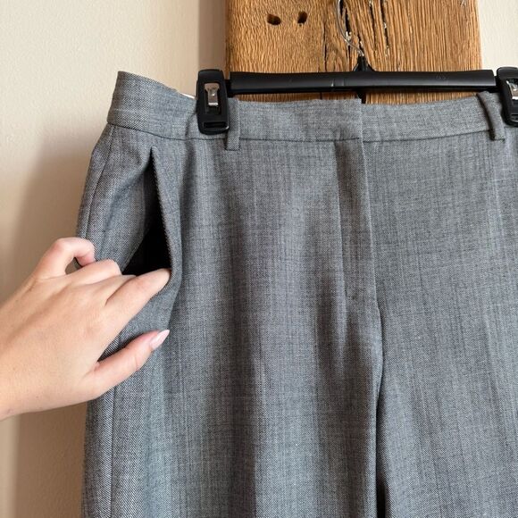 NWT MM Lafleur Mejia 3.0 Pants Sharkskin Gray Black/White Washable Wool Sz 14 - Picture 4 of 8